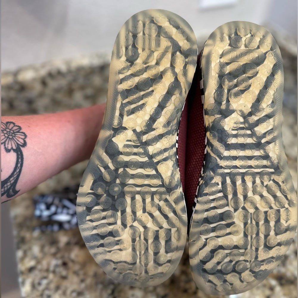NOBULL Burgundy Athletic Shoes with Black & White Zebra Midsole - Picture 5 of 6